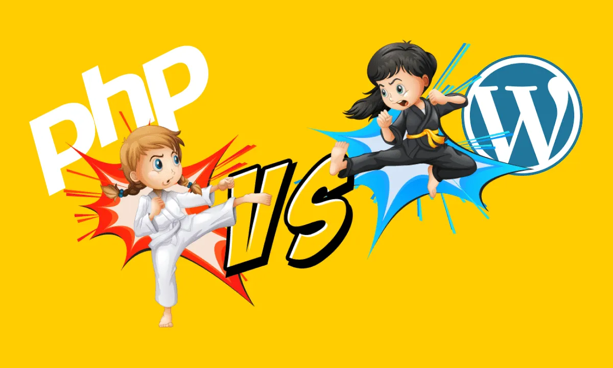 php vs wordpress compariosn min
