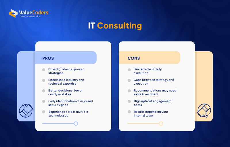 Pros and Cons of IT Consulting Services Pros and Cons of IT Consulting Services