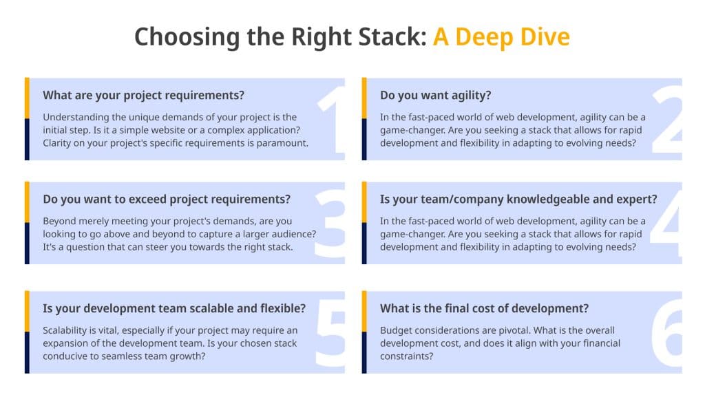 Choosing the Right Stack