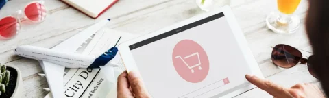 e commerce shop online homepage sale concept