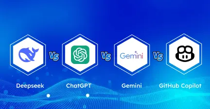 DeepSeek vs ChatGPT vs Google Gemini vs GitHub Copilot