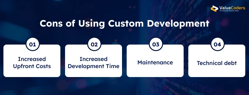 Cons of Using Custom Development