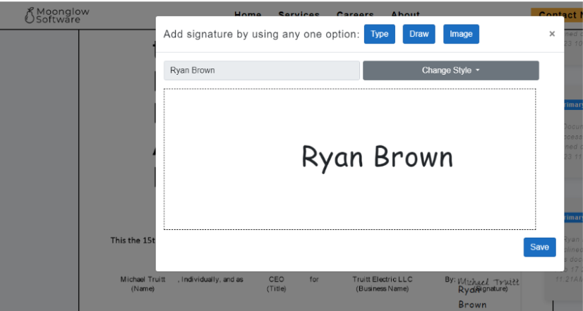 Electronic Signature Application