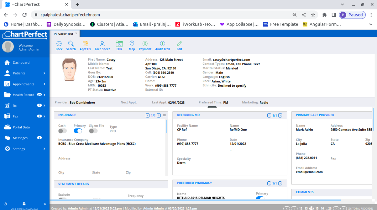 Electronic Health Record System