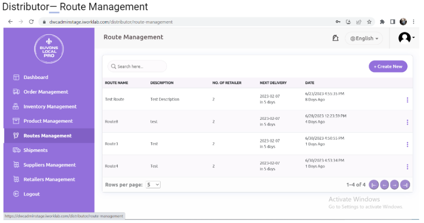 Route management